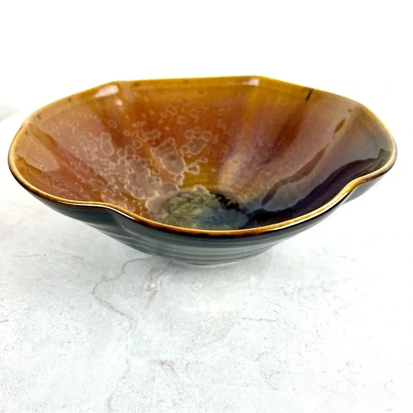 Bill Campbell Studio Pottery Crystalline Flambeaux Glaze 11” Bowl Bill Campbell Studio Pottery Crystalline Flambeaux Glaze 11” Bowl